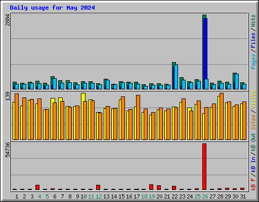 Daily usage for May 2024