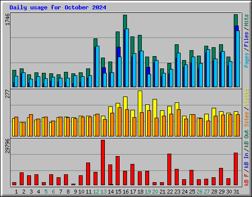 Daily usage for October 2024