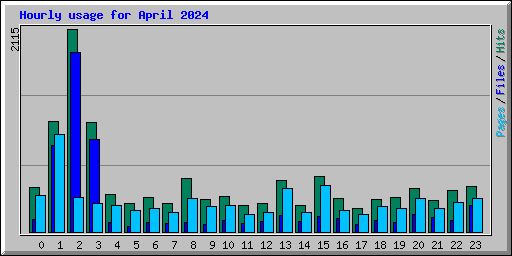 Hourly usage for April 2024