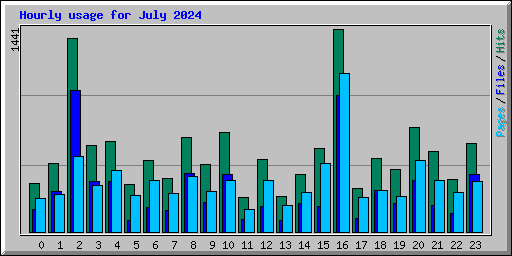 Hourly usage for July 2024