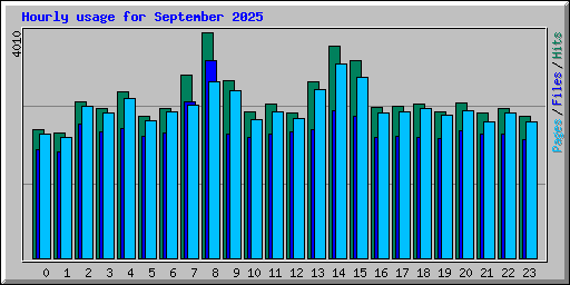 Hourly usage for September 2025
