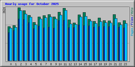 Hourly usage for October 2025