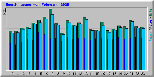 Hourly usage for February 2026