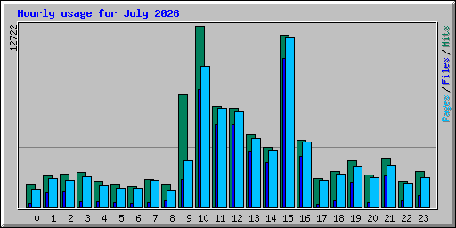 Hourly usage for July 2026