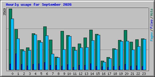 Hourly usage for September 2026